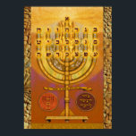 Shemen ha Tov Menorah Poster<br><div class="desc">Entering the Heavenly Halls of the Letters Meditation on the Hebrew letters is not so much a human activity as a supernatural act, in which we break down the barriers of our natural existence and reach into the divine world. Each letter is a garment provided for our benefit, so the...</div>