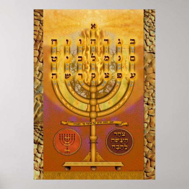 Shemen ha Tov Menorah Poster (Front)