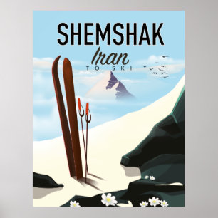 Shemshak Iran Ski poster. Poster