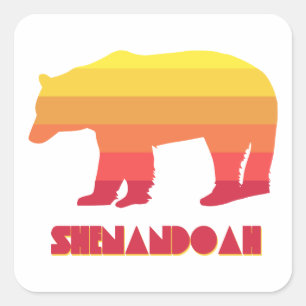 Shenandoah Bear Square Sticker