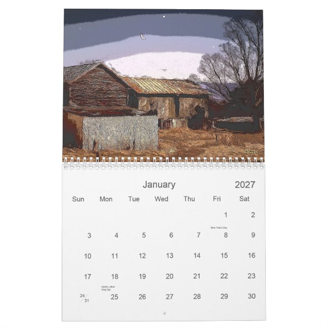 Shenandoah Ink & Wash 2011 Calendar (Jan 2027)
