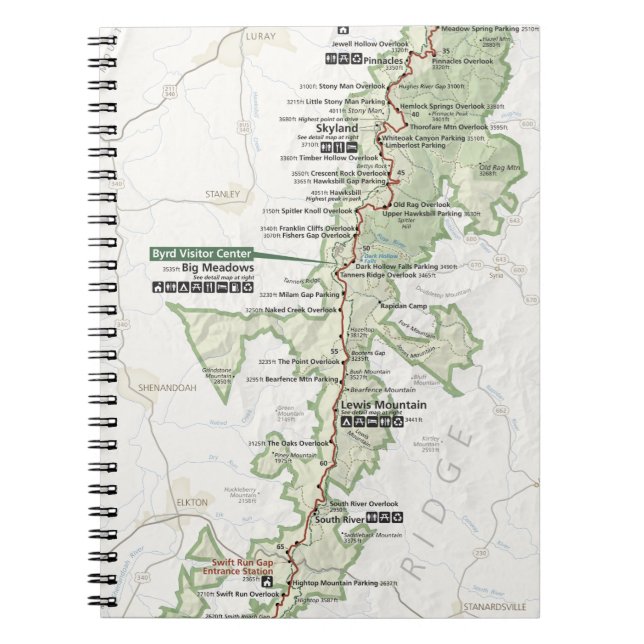 Shenandoah map notebook (Front)