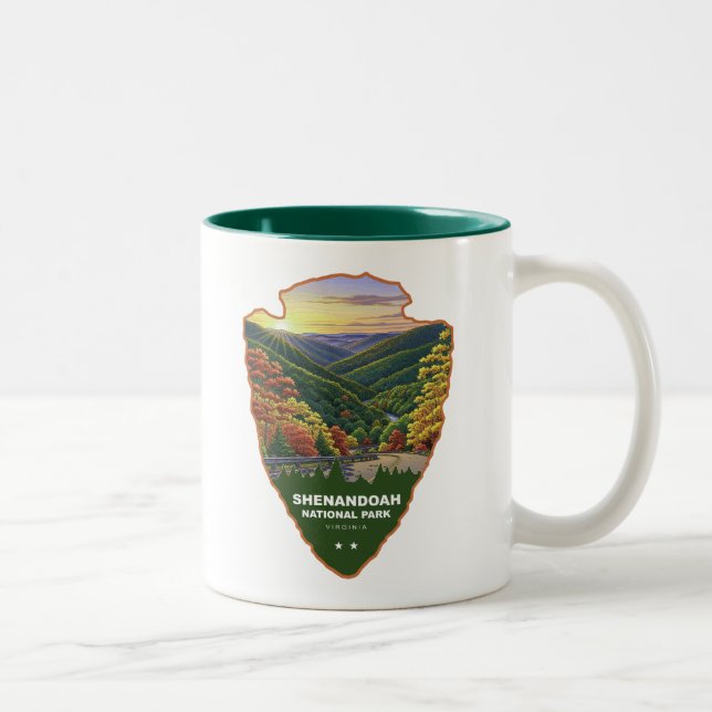 Shenandoah National Park Arrowhead Two-Tone Coffee Mug (Right)