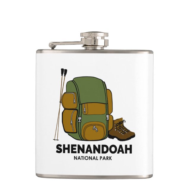Shenandoah National Park Backpack Flask (Front)