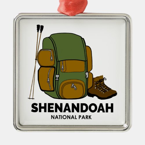 Shenandoah National Park Backpack Metal Ornament