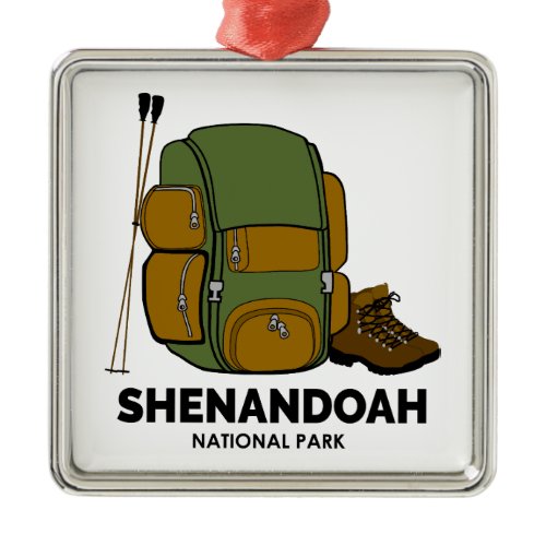 Shenandoah National Park Backpack Metal Ornament