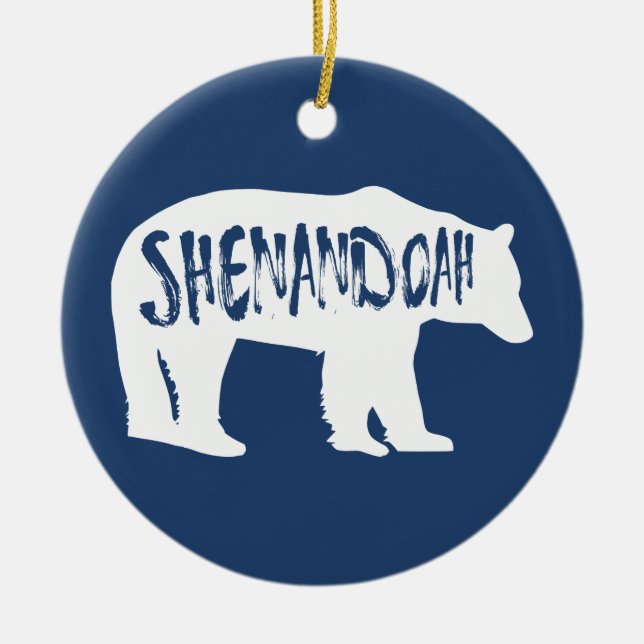Shenandoah National Park Bear Ceramic Ornament (Front)
