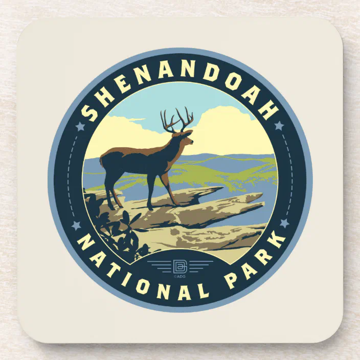 Shenandoah National Park Virginia VA Low Profile Cork Coasters 