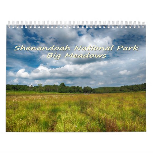 Shenandoah National Park Big Meadows Calendar