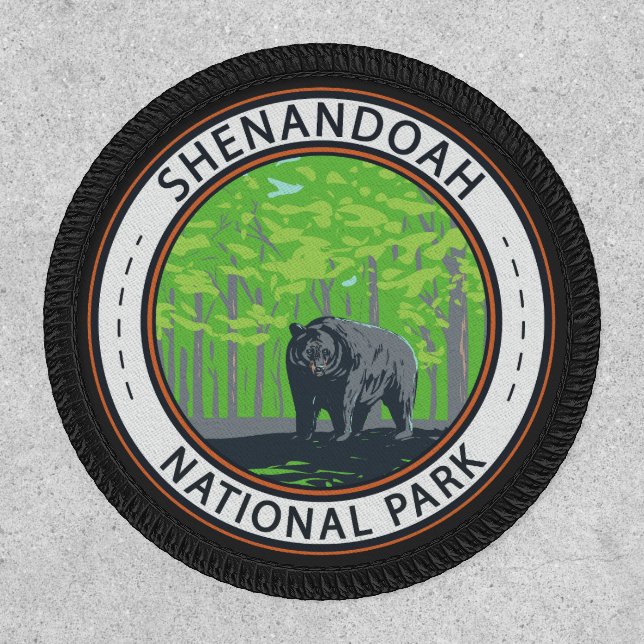 Shenandoah National Park Black Bear Circle Patch (Front)