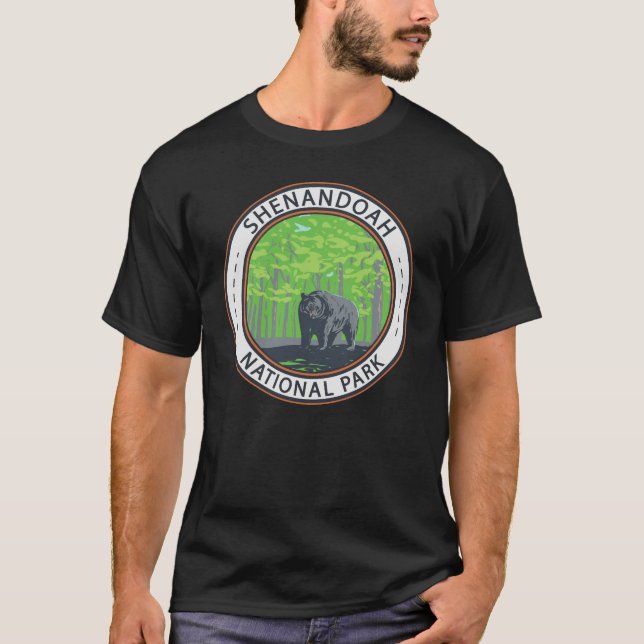 Shenandoah National Park Black Bear Circle T-Shirt (Front)