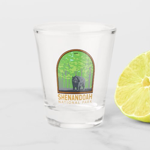Shenandoah National Park Black Bear Vintage Shot Glass