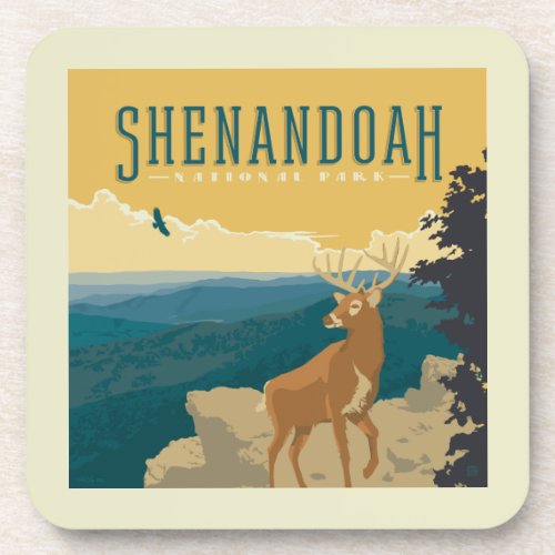 Shenandoah National Park  Deer Beverage Coaster