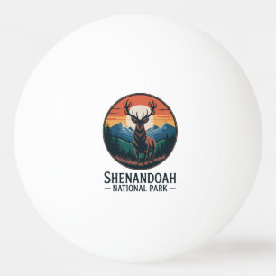 Shenandoah National Park Deer Emblem Ping Pong Ball