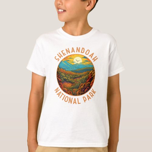 Shenandoah National Park Distressed Circle T_Shirt