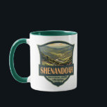 Shenandoah National Park Illustration Travel Retro Mug<br><div class="desc">Shenandoah vector artwork design. The Skyline Drive runs its length,  and a vast network of trails includes a section of the long-distance Appalachian Trail.</div>