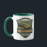 Shenandoah National Park Illustration Travel Retro Mug<br><div class="desc">Shenandoah vector artwork design. The Skyline Drive runs its length,  and a vast network of trails includes a section of the long-distance Appalachian Trail.</div>