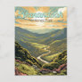 Shenandoah National Park Illustration Travel Retro Postcard