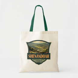 Shenandoah National Park Illustration Travel Retro Tote Bag