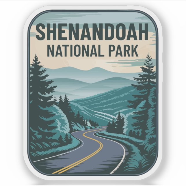 Shenandoah National Park Landscape Sticker (Front)