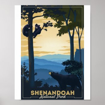 Shenandoah National Park Litho Artwork Poster by LanternPress at Zazzle