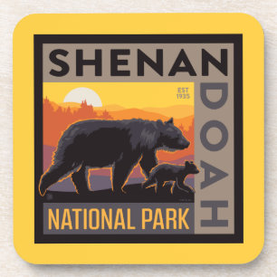 Shenandoah National Park   Mama Bear & Cubs Beverage Coaster