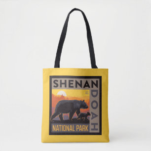 Shenandoah National Park Mama Bear & Cubs Tote Bag