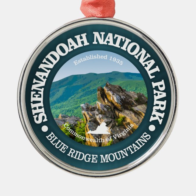 Shenandoah National Park Metal Ornament (Front)