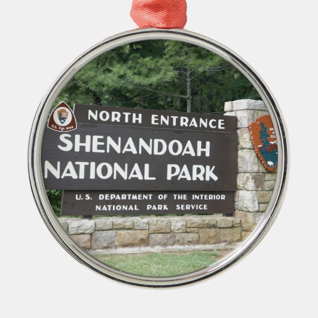 Shenandoah National Park Metal Ornament (Front)