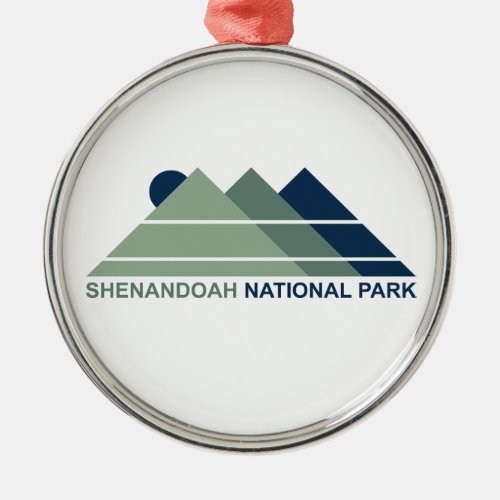 Shenandoah National Park Mountain Sun Metal Ornament