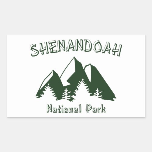 Shenandoah National Park Rectangular Sticker