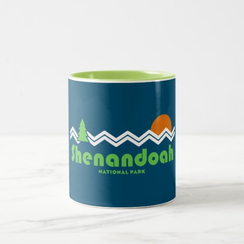 Shenandoah National Park Retro Two_Tone Coffee Mug