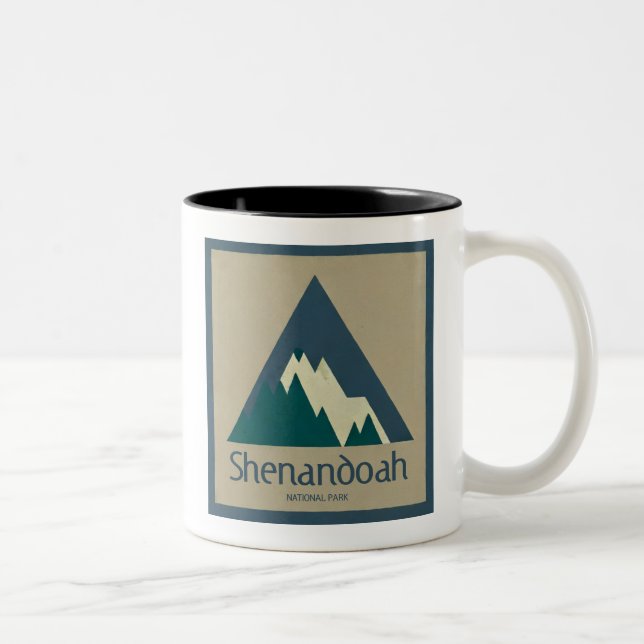 Shenandoah National Park Rustic Two-Tone Coffee Mug (Right)