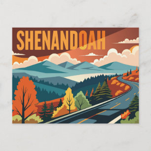 Shenandoah National Park skyline drive Postcard