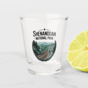 Shenandoah National Park Skyline Drive View Design Shot Glass