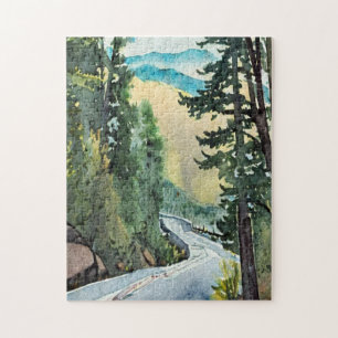 Shenandoah National Park skyline drive Vintage Jigsaw Puzzle