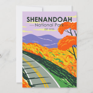Shenandoah National Park Skyline Drive Virginia  Holiday Card