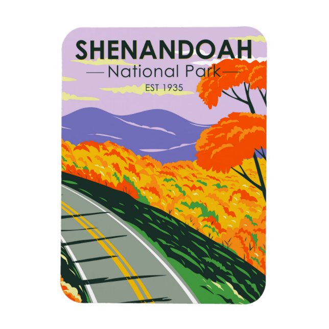 Shenandoah National Park Skyline Drive Virginia Magnet (Vertical)