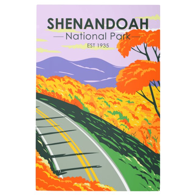 Shenandoah National Park Skyline Drive Virginia  Metal Print (Front)
