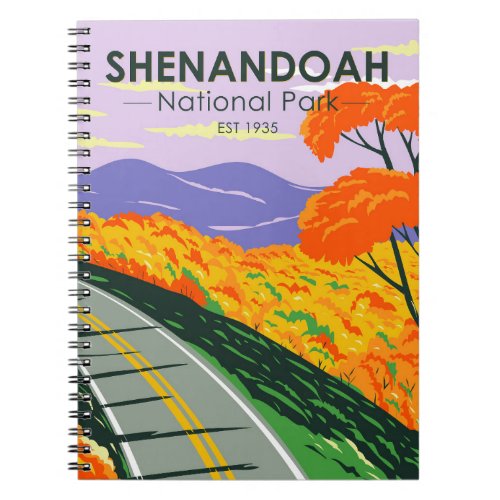 Shenandoah National Park Skyline Drive Virginia  Notebook