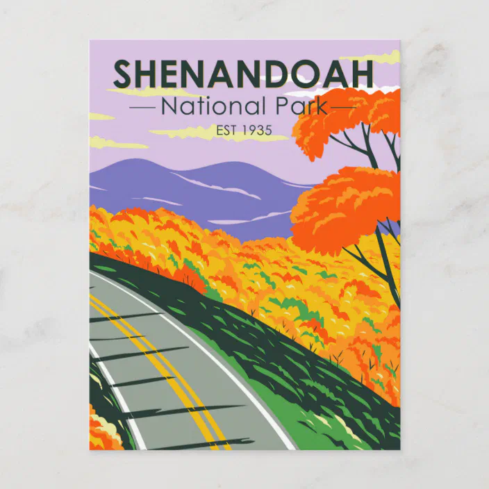 Vintage Postcard Shenandoah Valley Skyline Drive and Blue Ridge Parkway Scenes Virginia