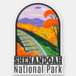 Shenandoah National Park Skyline Drive Virginia Sticker