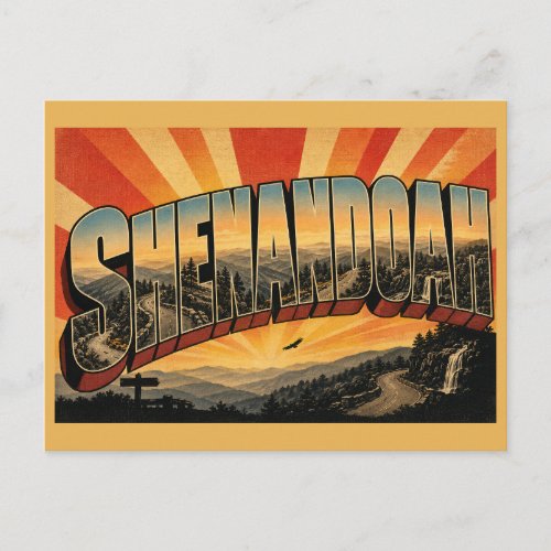 Shenandoah National Park Skyline Drive Waterfalls Postcard