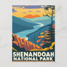 Shenandoah National Park skyline water color