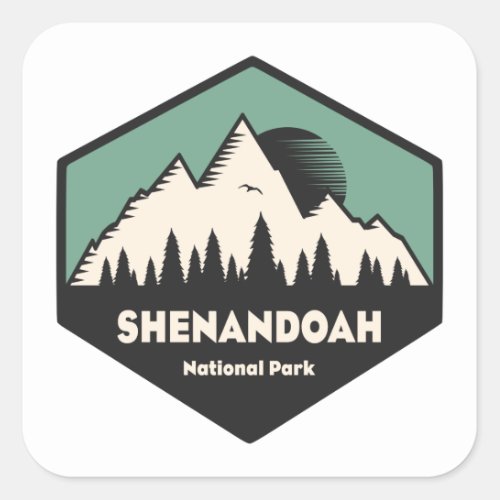 Shenandoah National Park Square Sticker