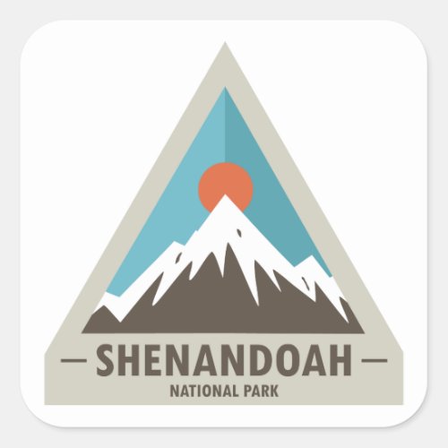 Shenandoah National Park Square Sticker