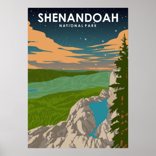Shenandoah National Park Travel Poster