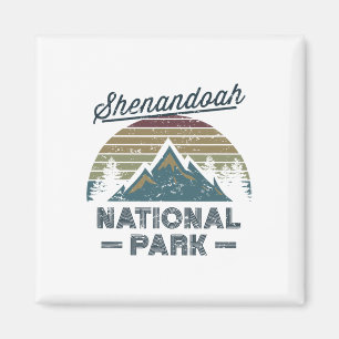 Shenandoah National Park Vintage Sunset Love Hikin Magnet