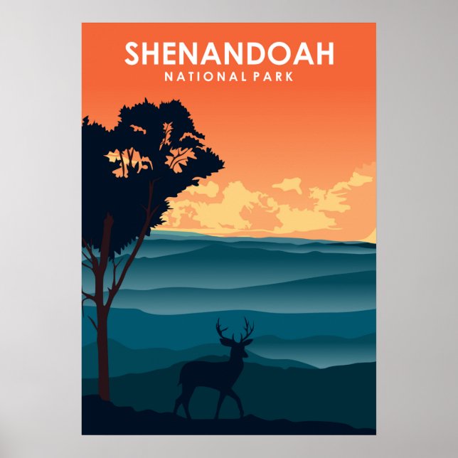 Shenandoah National Park Vintage Travel Poster (Front)