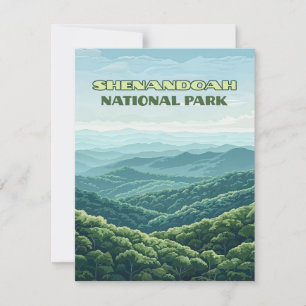 Shenandoah National Park Virginia Blue Ridge Card